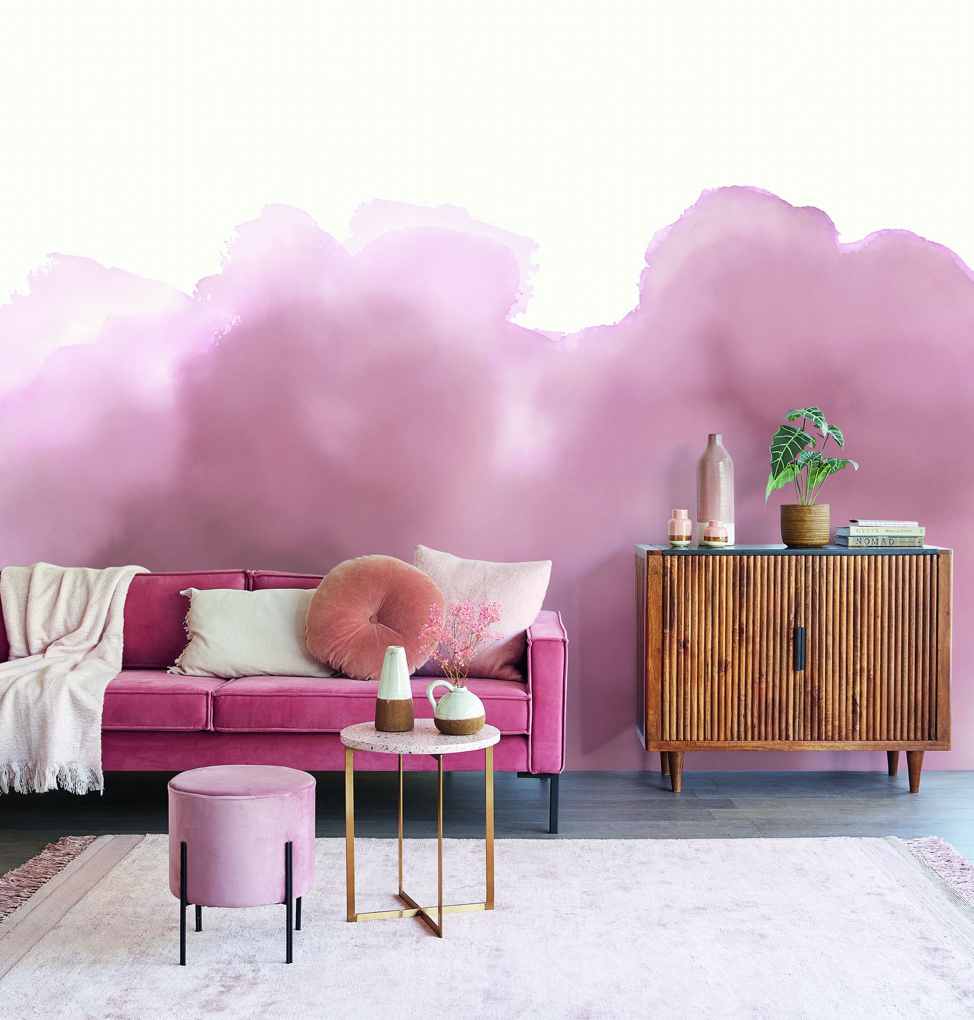 300916 Aqua Twigs Grey Mural by Eijffinger