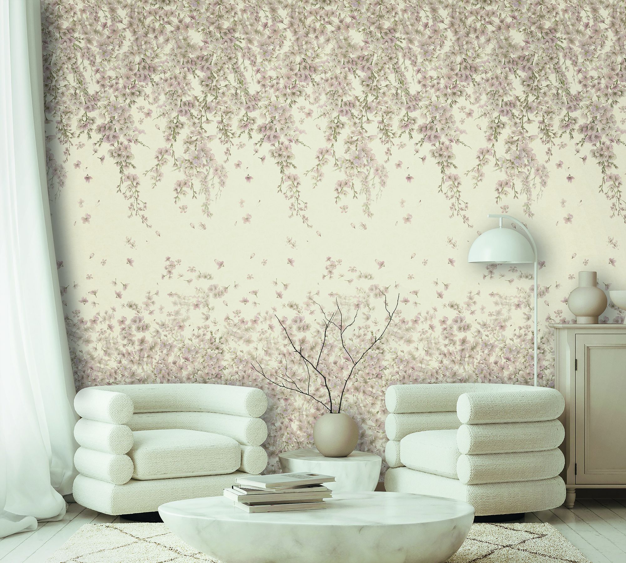 30104 Bombay Design 002 Orange and Beige Mural by Galerie