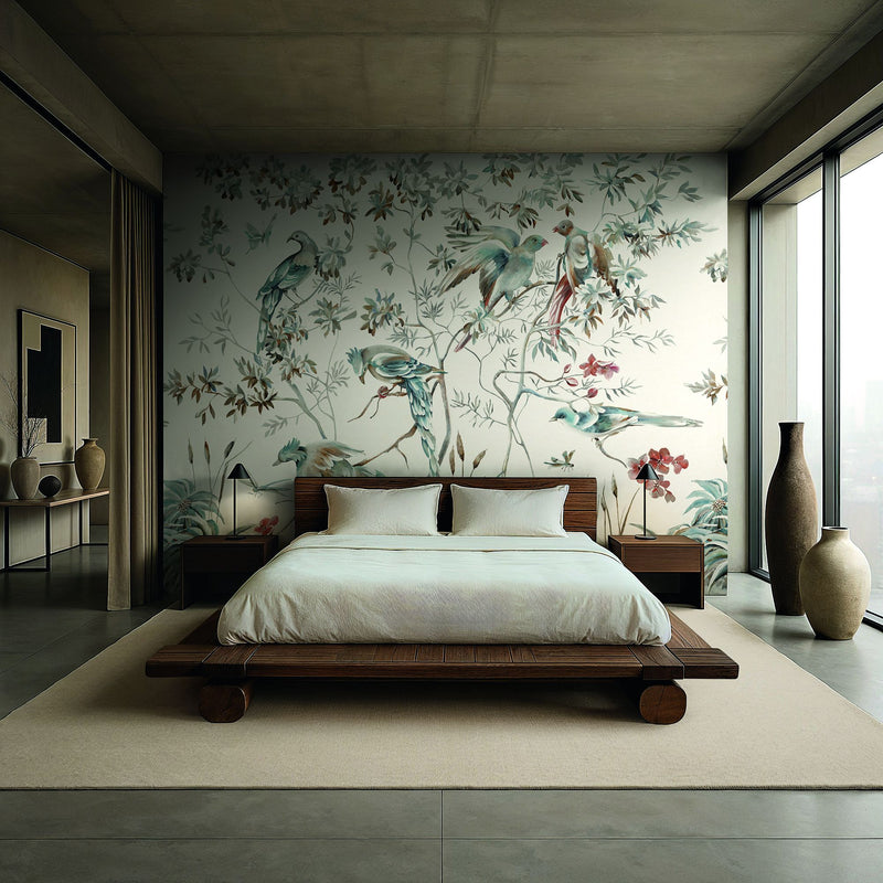 30191 Bombay Design 006 Beige and Blue Mural by Galerie