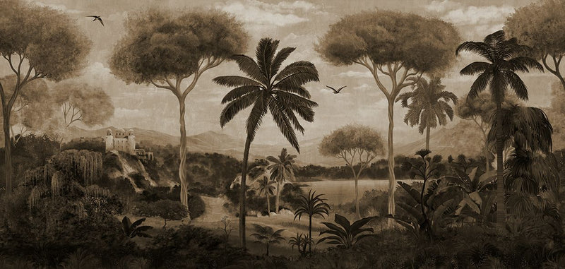 30192 Bombay Design 007 Beige Mural by Galerie