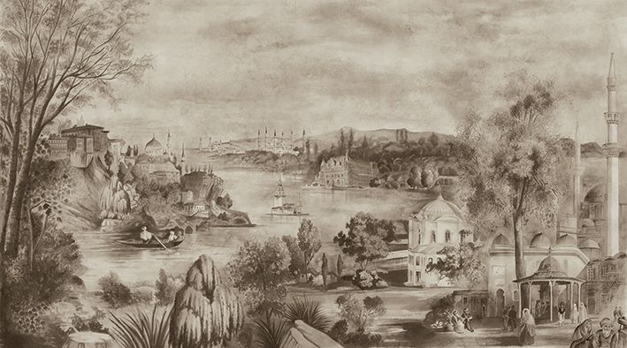 30199 Bombay Design 013 Beige Mural by Galerie