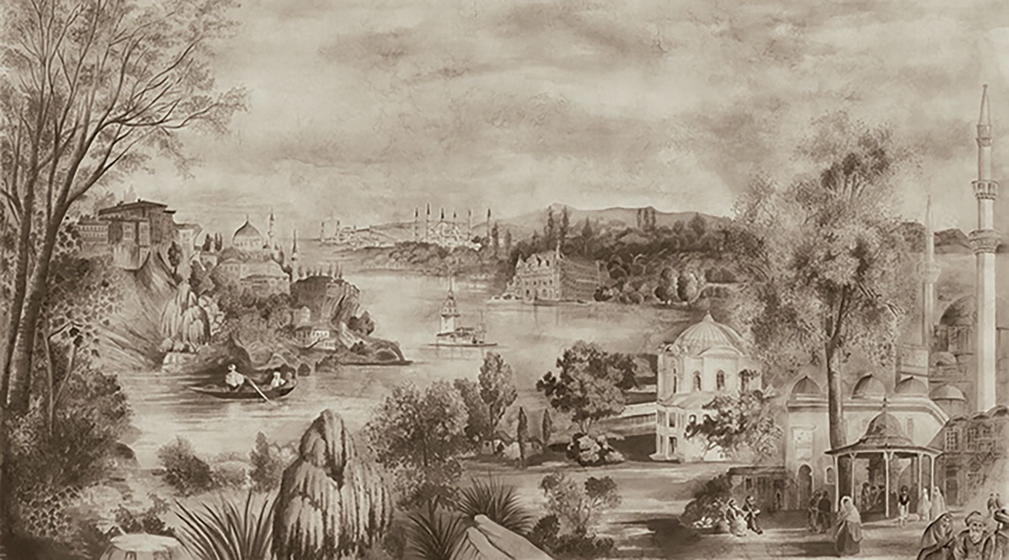 30199 Bombay Design 013 Beige Mural by Galerie