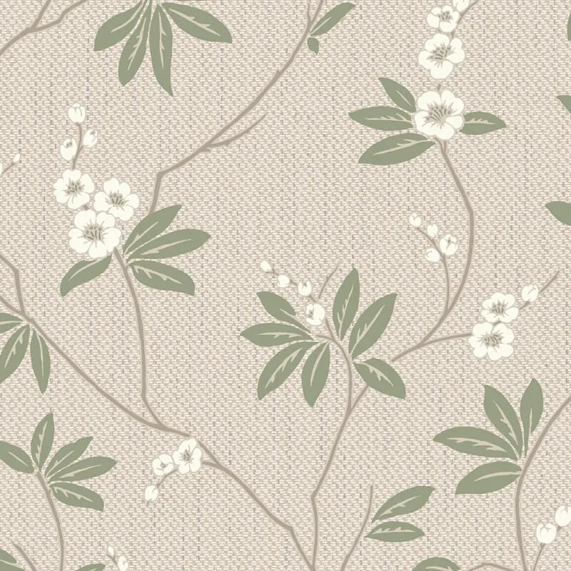 3020 Amelie Blossom Floral Green Wallpaper by Belgravia