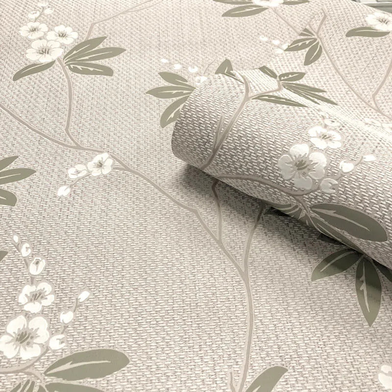 3020 Amelie Blossom Floral Green Wallpaper by Belgravia
