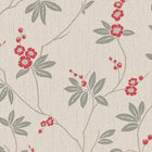 3022 Amelie Blossom Floral Red Wallpaper by Belgravia