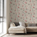 3022 Amelie Blossom Floral Red Wallpaper by Belgravia