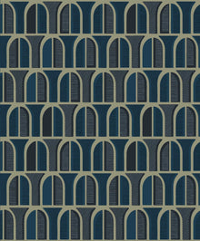 3050 Venice Dark Blue Graphics Wallpaper by Boråstapeter