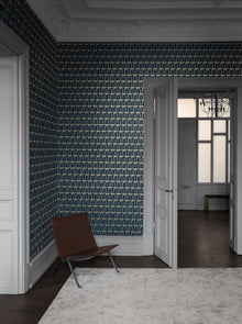 3050 Venice Dark Blue Graphics Wallpaper by Boråstapeter