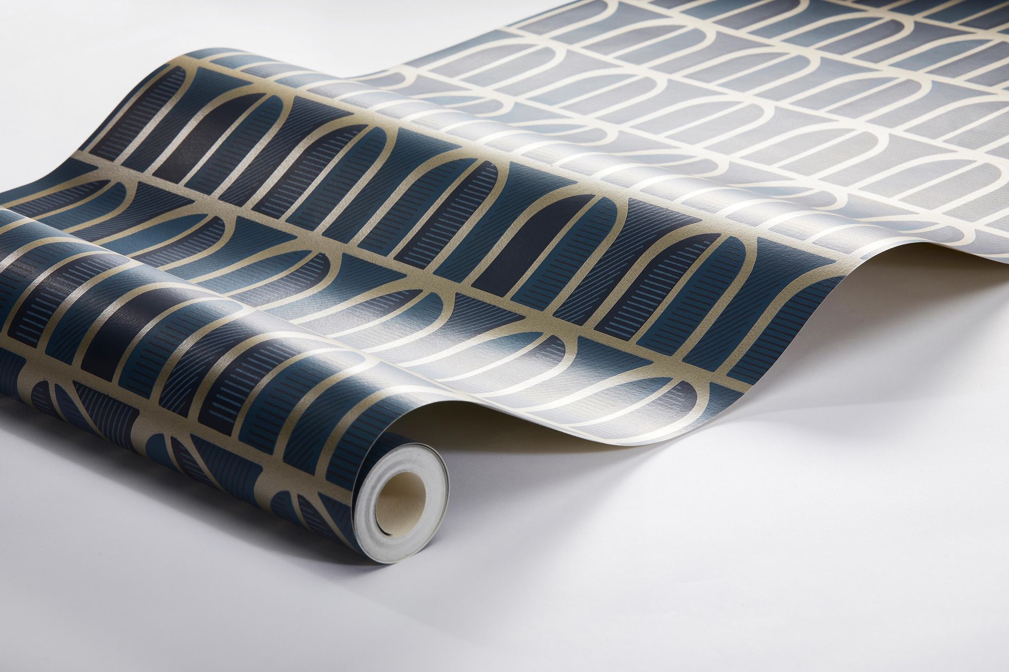 3050 Venice Dark Blue Graphics Wallpaper by Boråstapeter