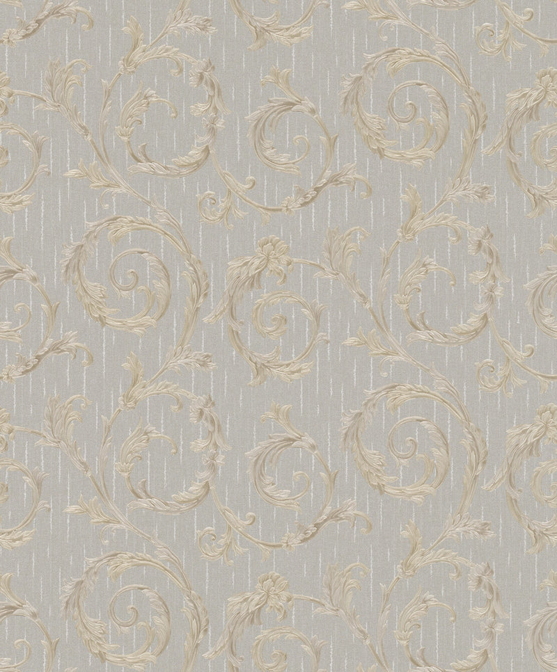 30609 Swirling Leaves Greige Industrial Effects By Galerie