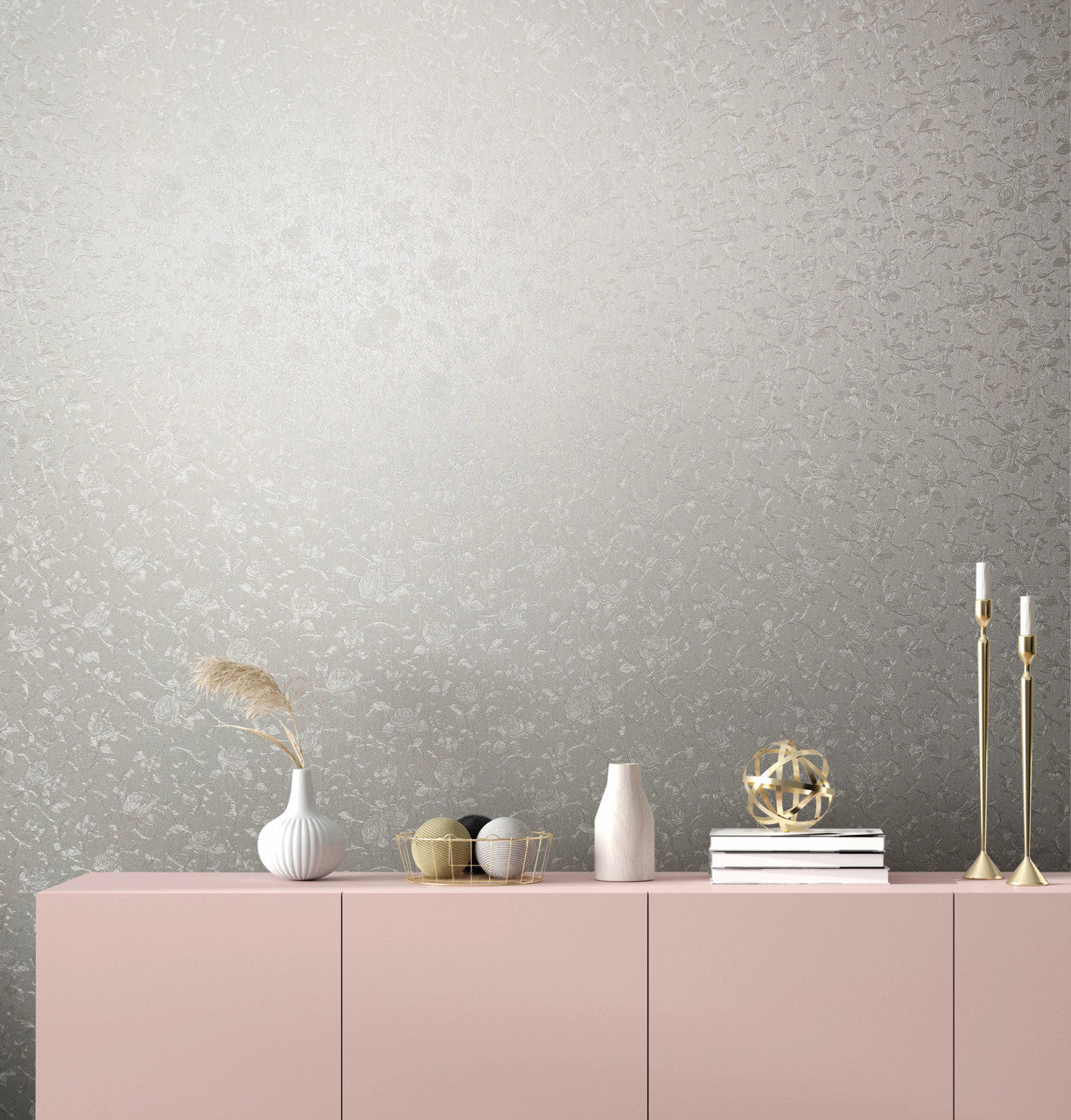 30621 Floral Trail White Pearl Industrial Effects By Galerie