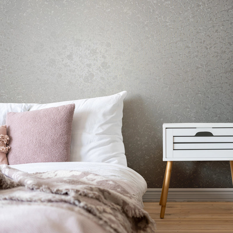 30621 Floral Trail White Pearl Industrial Effects By Galerie