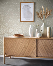 30623 Damask Pearl Beige Industrial Effects By Galerie