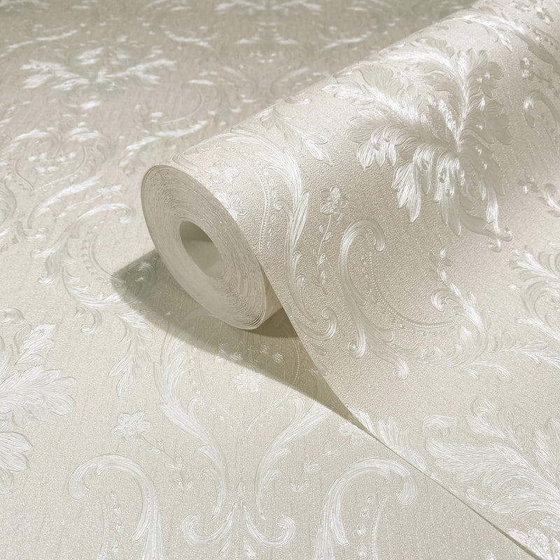 30623 Damask Pearl Beige Industrial Effects By Galerie