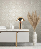 30623 Damask Pearl Beige Industrial Effects By Galerie