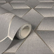 310610 Luxor Grey Geo Wallpaper by Rasch