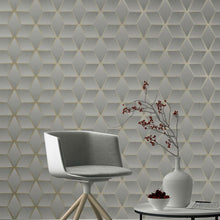 310610 Luxor Grey Geo Wallpaper by Rasch
