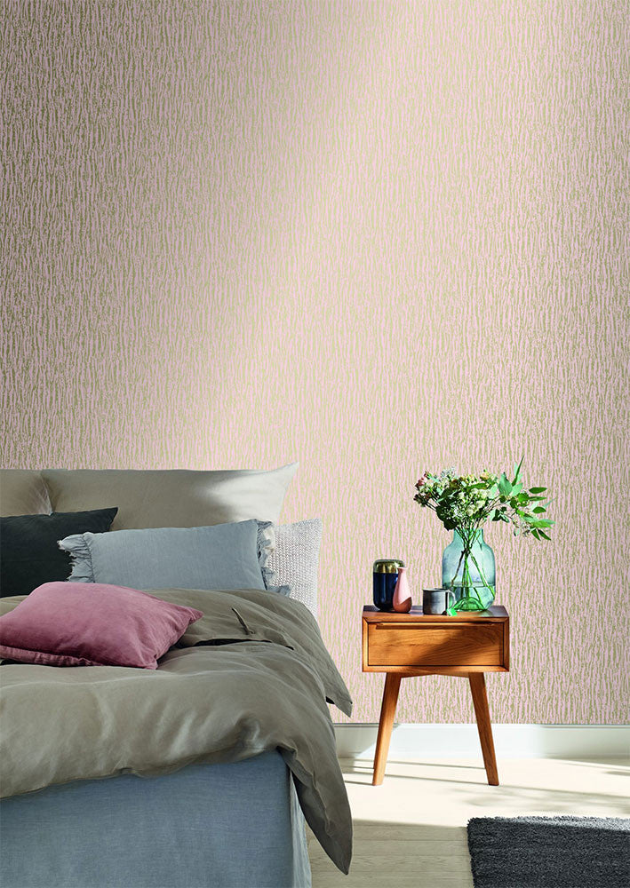 311211 Fabrique Distressed Texture Blush and Rose Wallpaper by Rasch
