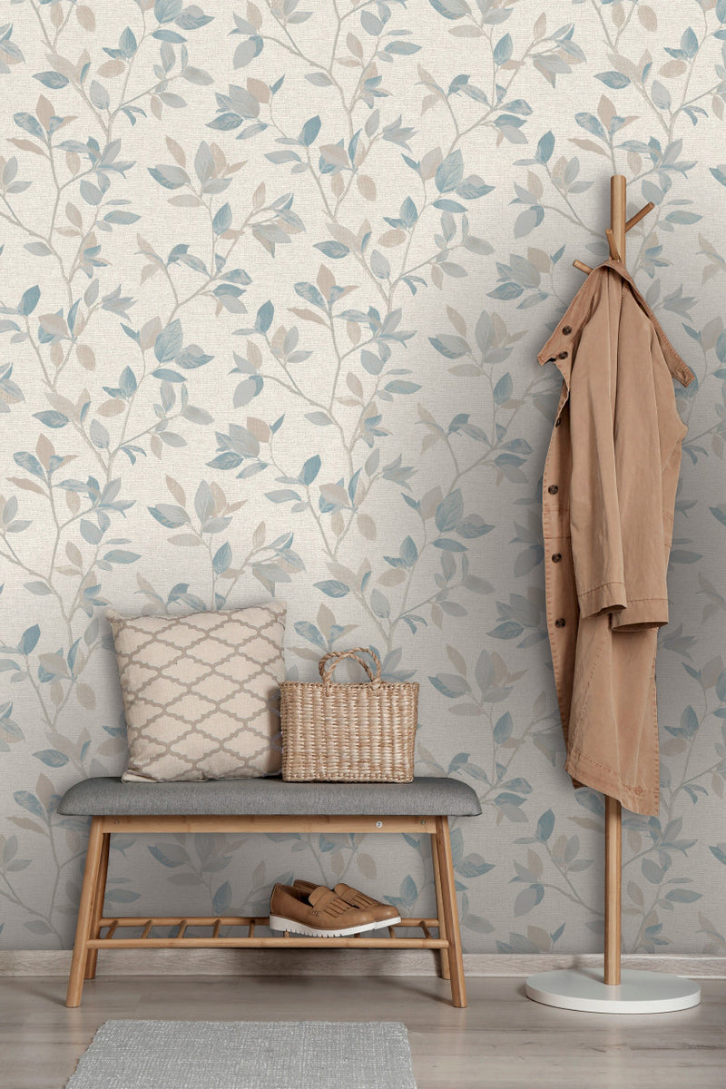 311419 Silver Birch Blue Elegant Homes Wallpaper by Rasch