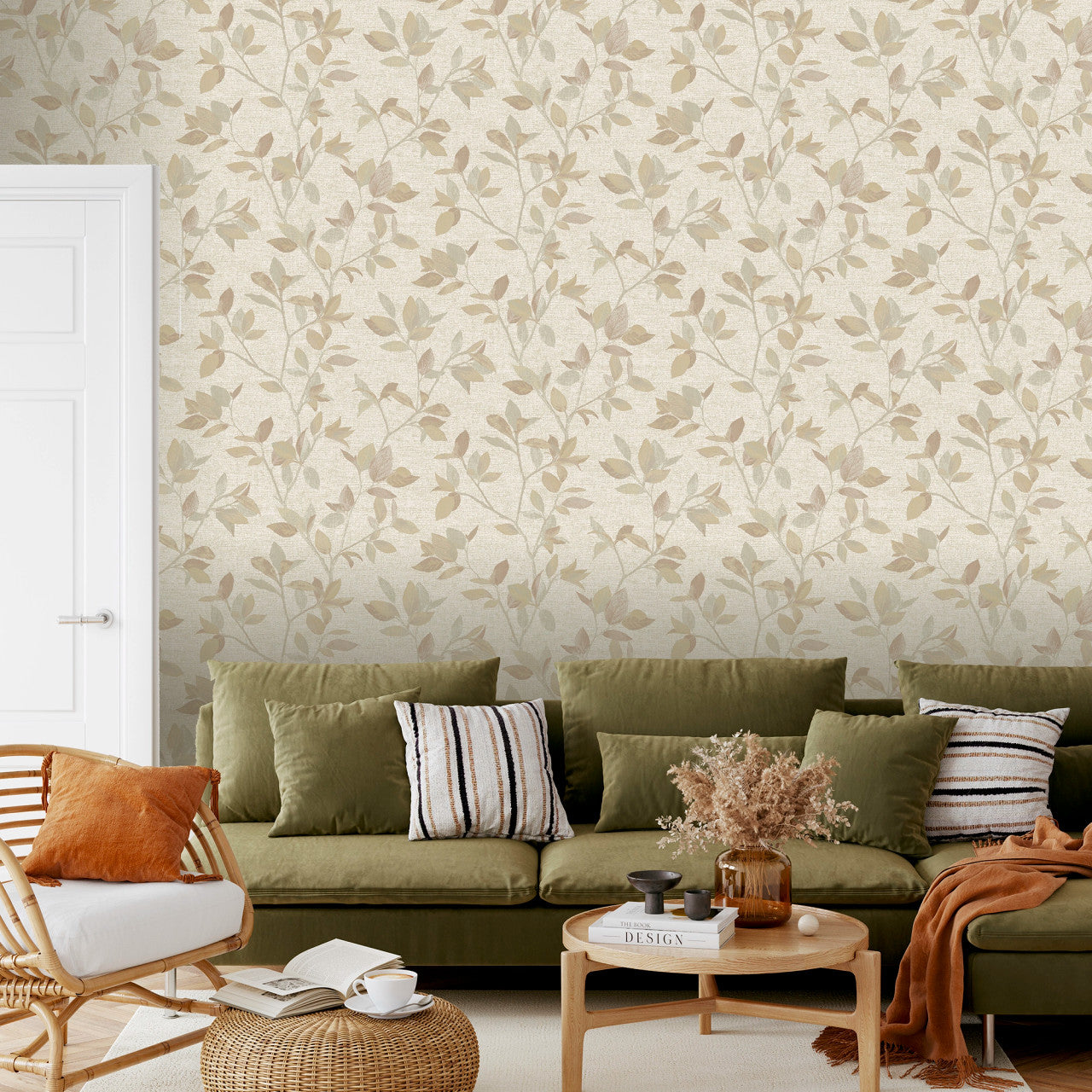 311426 Silver Birch Rust Elegant Homes Wallpaper by Rasch