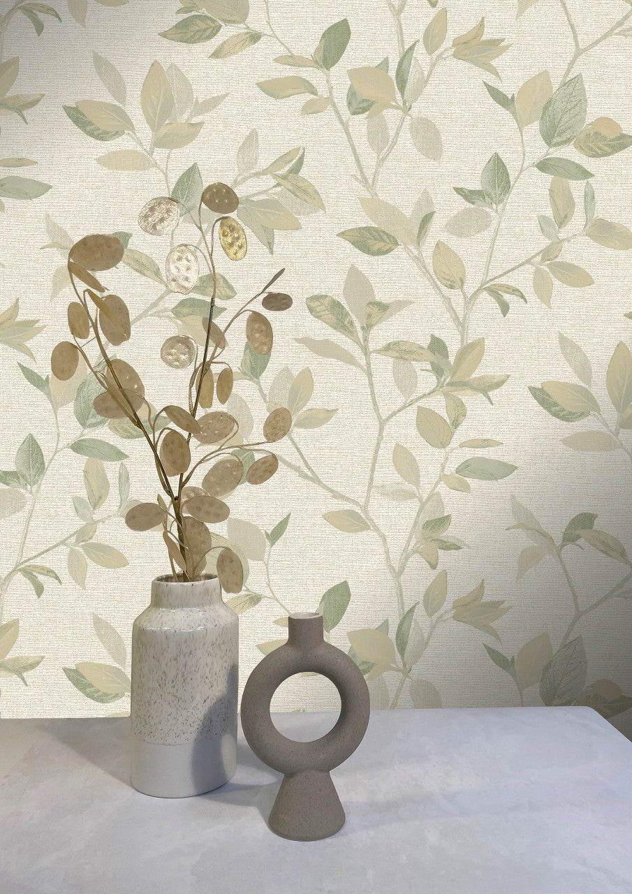 311433 Silver Birch Green Elegant Homes Wallpaper by Rasch