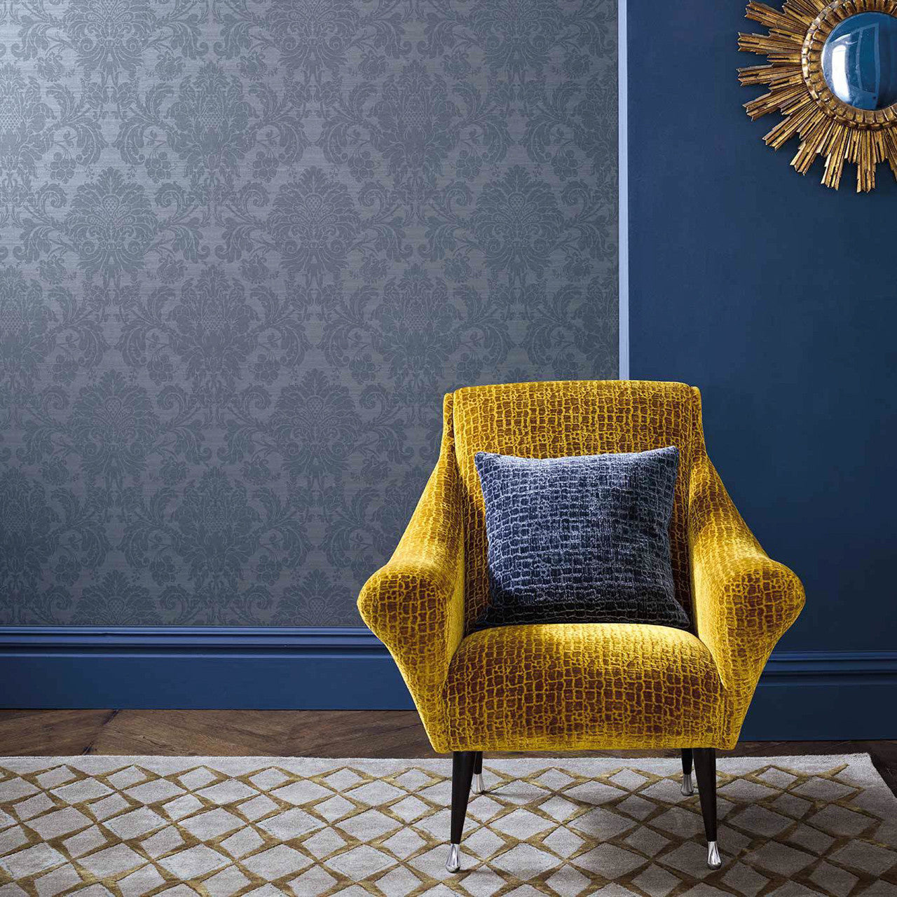 312681 Crivelli Damask - The Alchemy of Colour Wallpaper by Zoffany