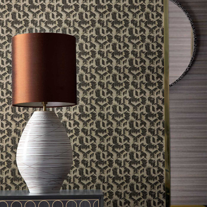 312893 Tumbling Blocks Rhombi Wallpaper By Zoffany
