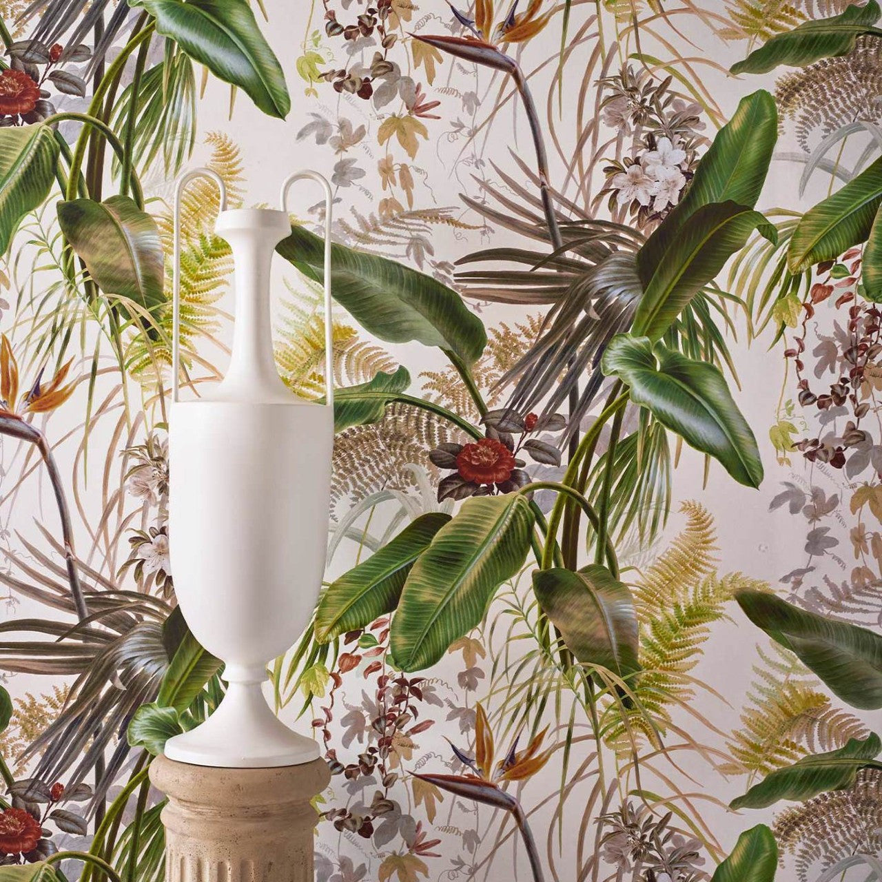 ZHIW312989 Paradise Row Kensington Walk Wallpaper by Zoffany