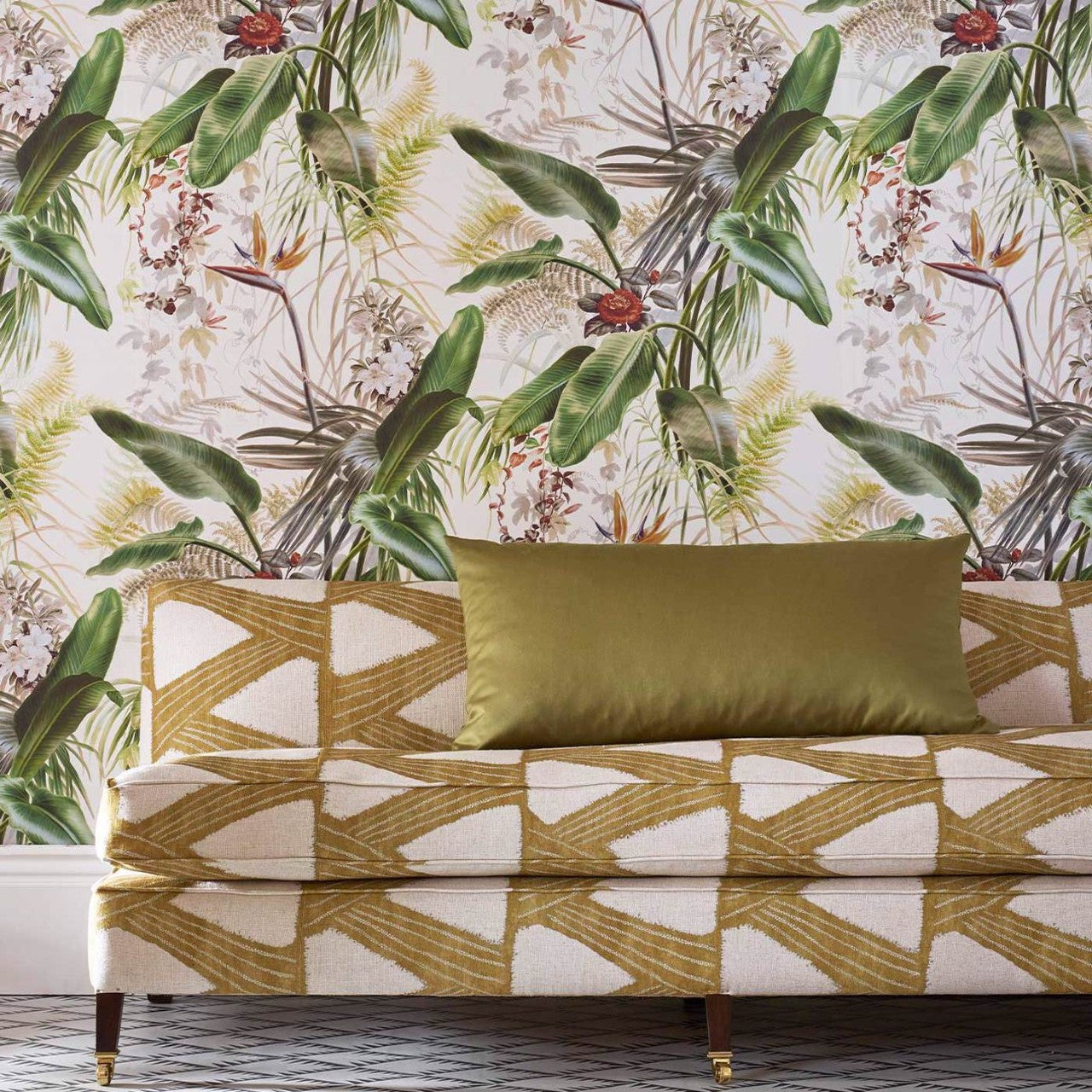 ZHIW312989 Paradise Row Kensington Walk Wallpaper by Zoffany