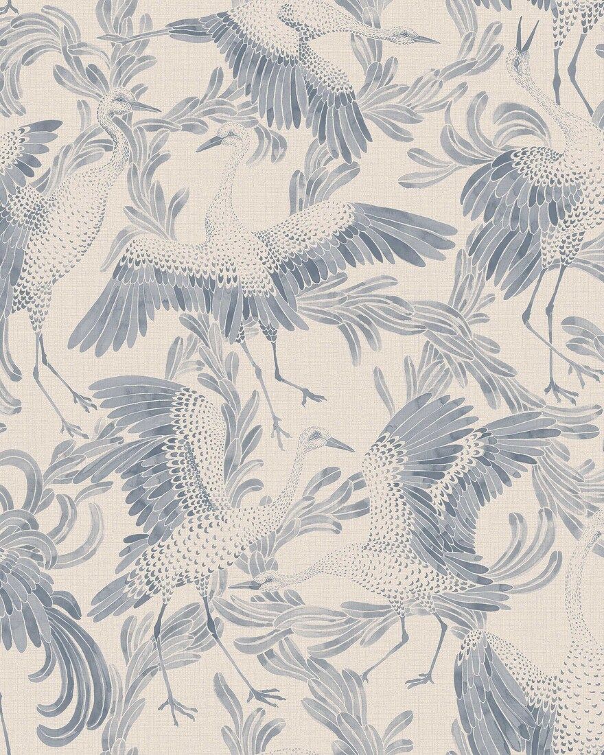 Dancing Crane Icons Wallpaper by Boråstapeter