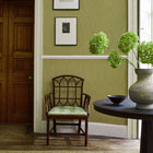 313073 Moire Hessian Green Wallpaper by Zoffany