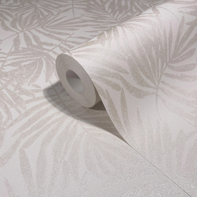 31315 Metallic Leaf Beige Industrial Effects By Galerie