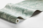 3131 Indigo Garden Light Turquoise and Green Icons Wallpaper by Boråstapeter