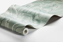 3131 Indigo Garden Light Turquoise and Green Icons Wallpaper by Boråstapeter