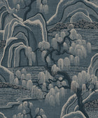 3133 Indigo Garden Blue Icons Wallpaper by Boråstapeter