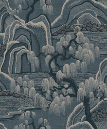 3133 Indigo Garden Blue Icons Wallpaper by Boråstapeter
