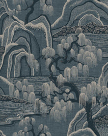 3133 Indigo Garden Blue Icons Wallpaper by Boråstapeter
