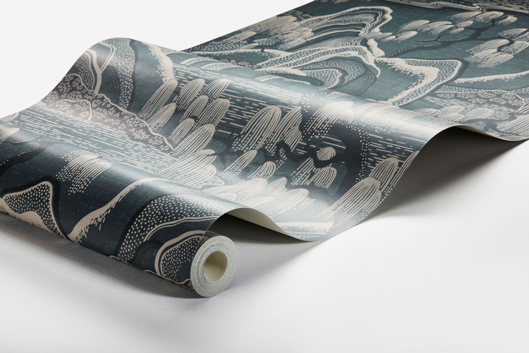 3133 Indigo Garden Blue Icons Wallpaper by Boråstapeter