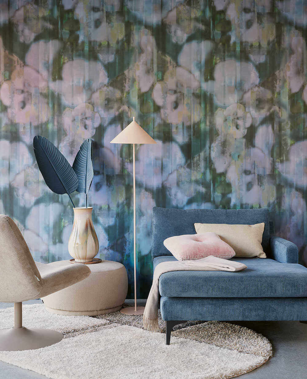 313571 Inky Floral Wallpaper By Eijffinger