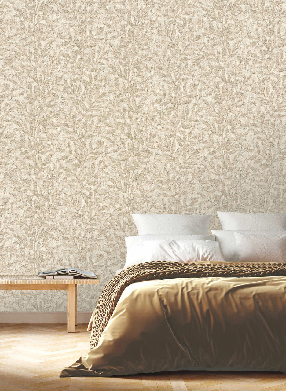 315028 Richmond Leaf Beige Wallpaper by Rasch
