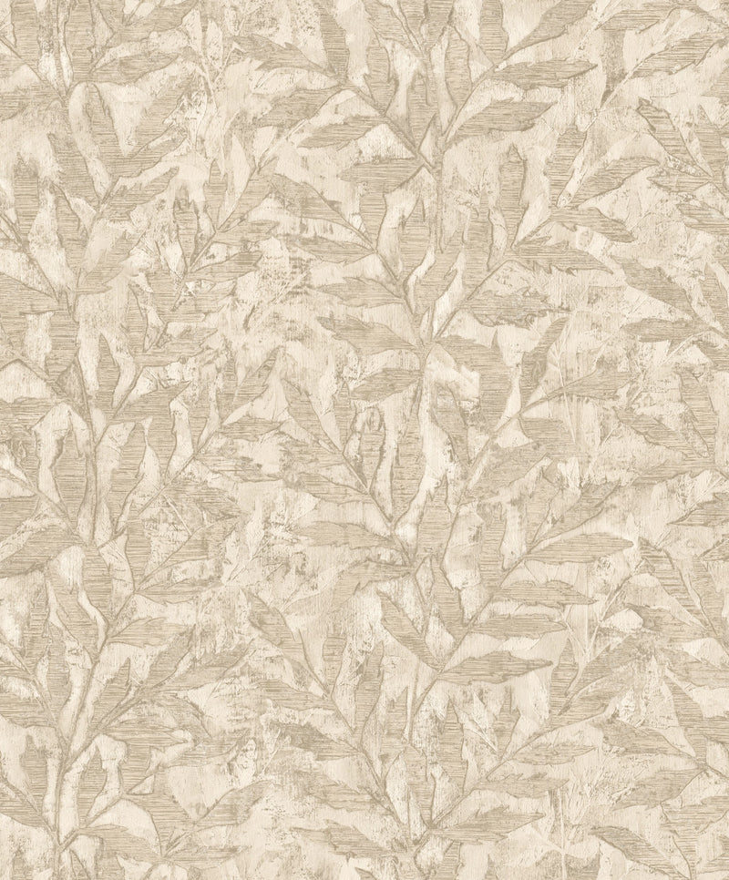 315028 Richmond Leaf Beige Wallpaper by Rasch