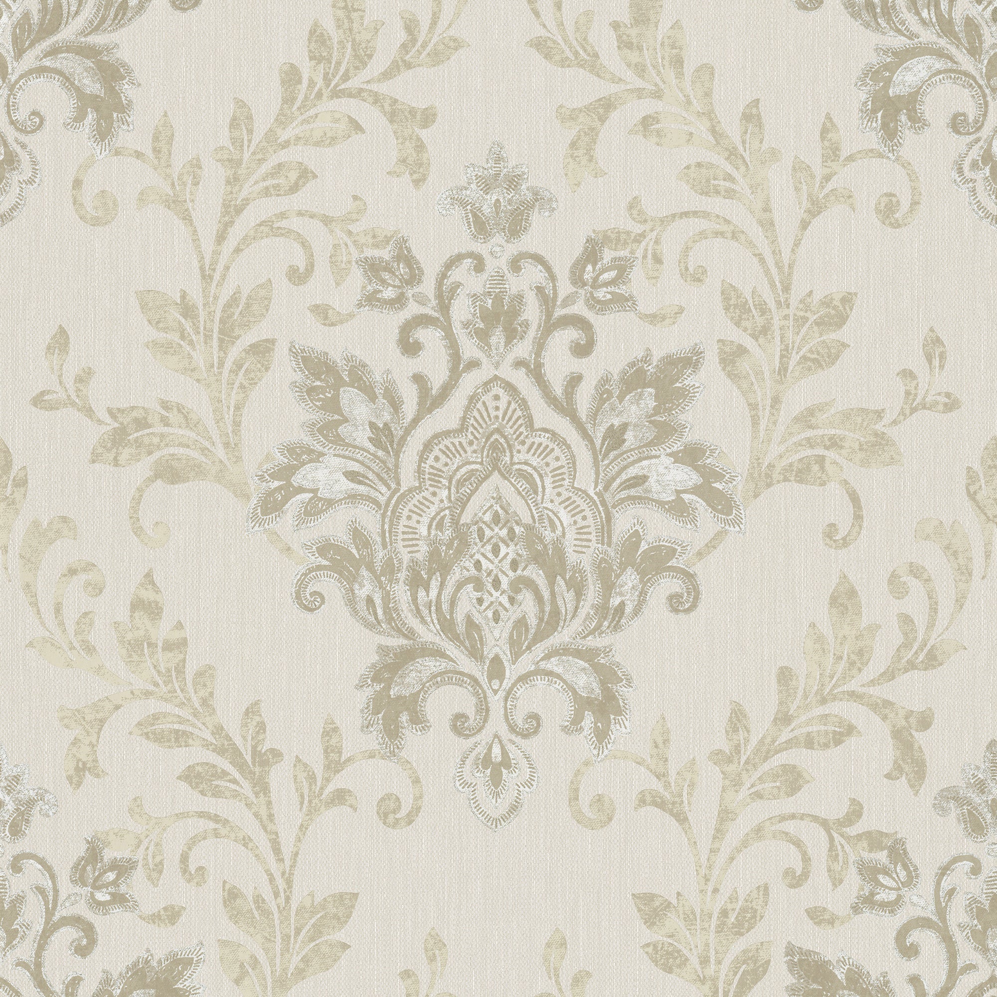 31569 Serene Ornamental Beige Wallpaper By Galerie