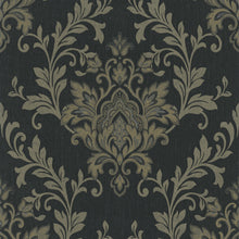 31570 Serene Ornamental Black and Gold Wallpaper By Galerie
