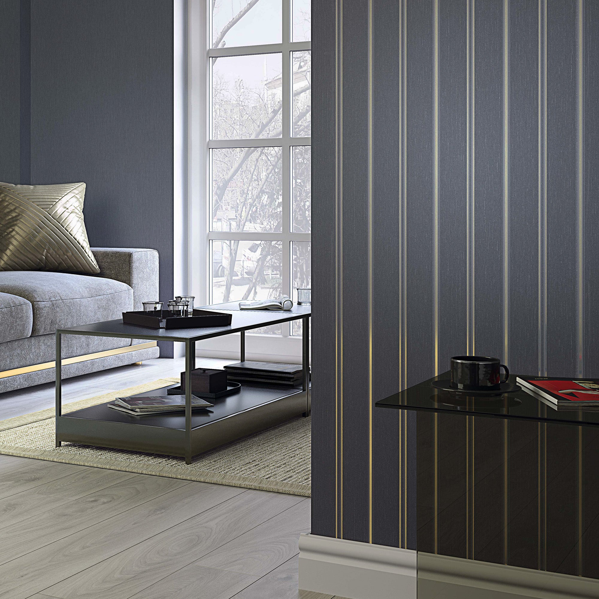 Serene Stripes Wallpaper By Galerie