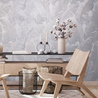 31623 Palm Leaf The New Design Book White and Grey Wallpaper By Galerie