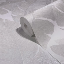 31623 Palm Leaf The New Design Book White and Grey Wallpaper By Galerie