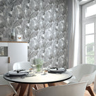 31624 Palm Leaf The New Design Book Black and Silver Wallpaper By Galerie