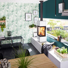 31650 Palm Leaf The New Design Book White and Green Wallpaper By Galerie