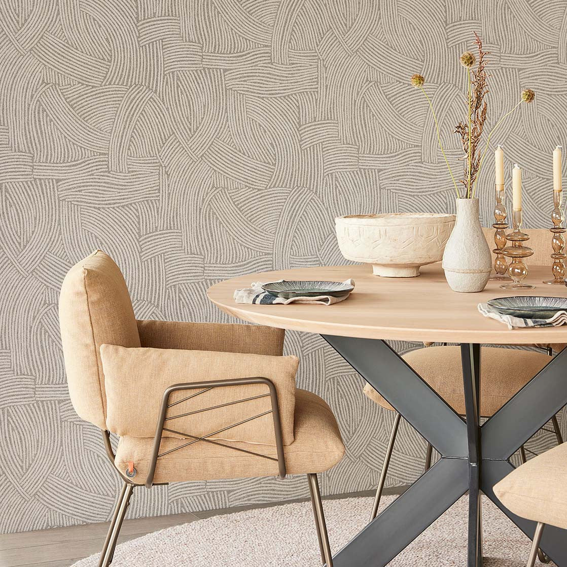 318015 Directional Curve Twist Wallpaper By Eijffinger