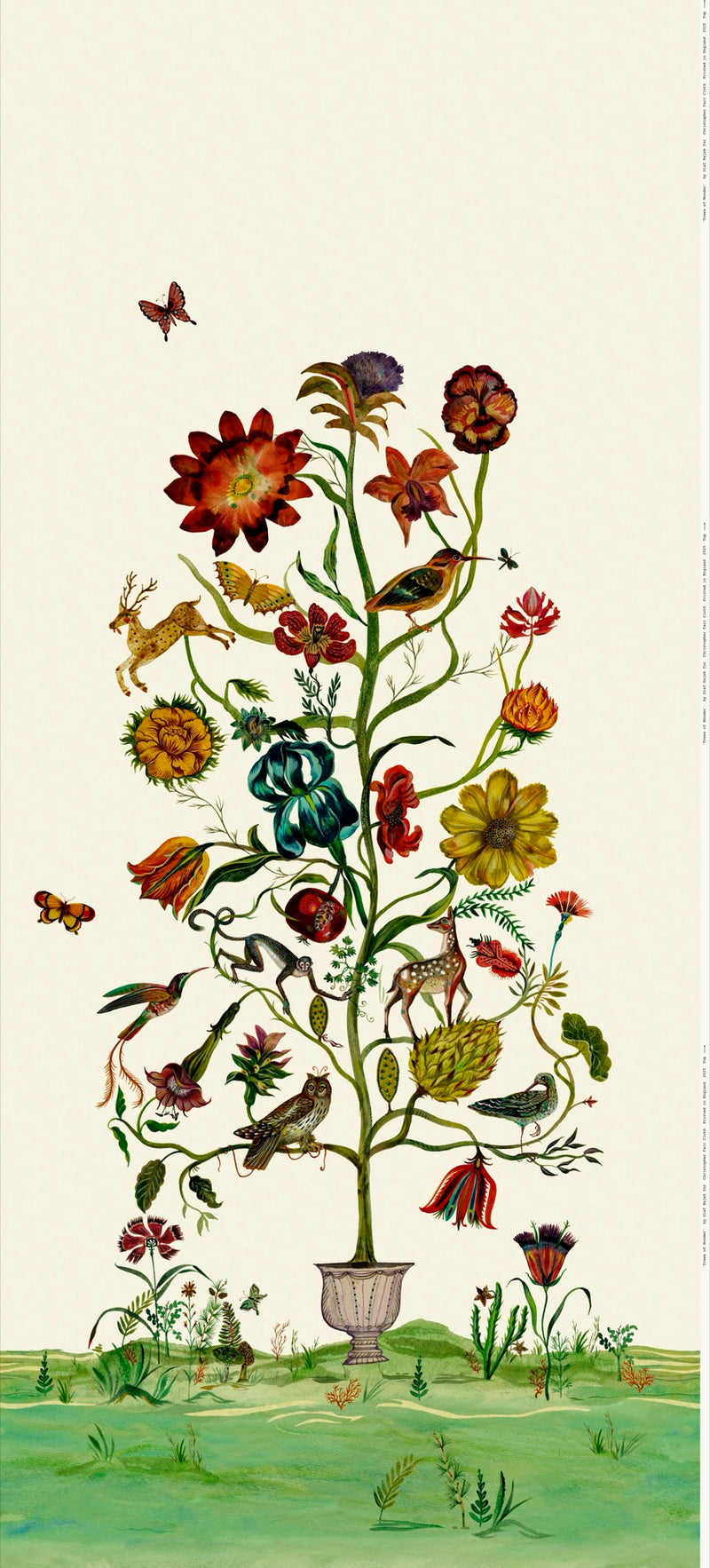 Trees of Wonder Grass Wallpaper by Christopher Farr Cloth